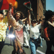 Rose in white top marching with Randy Wicker in yellow and Sylvia Rivera in pink